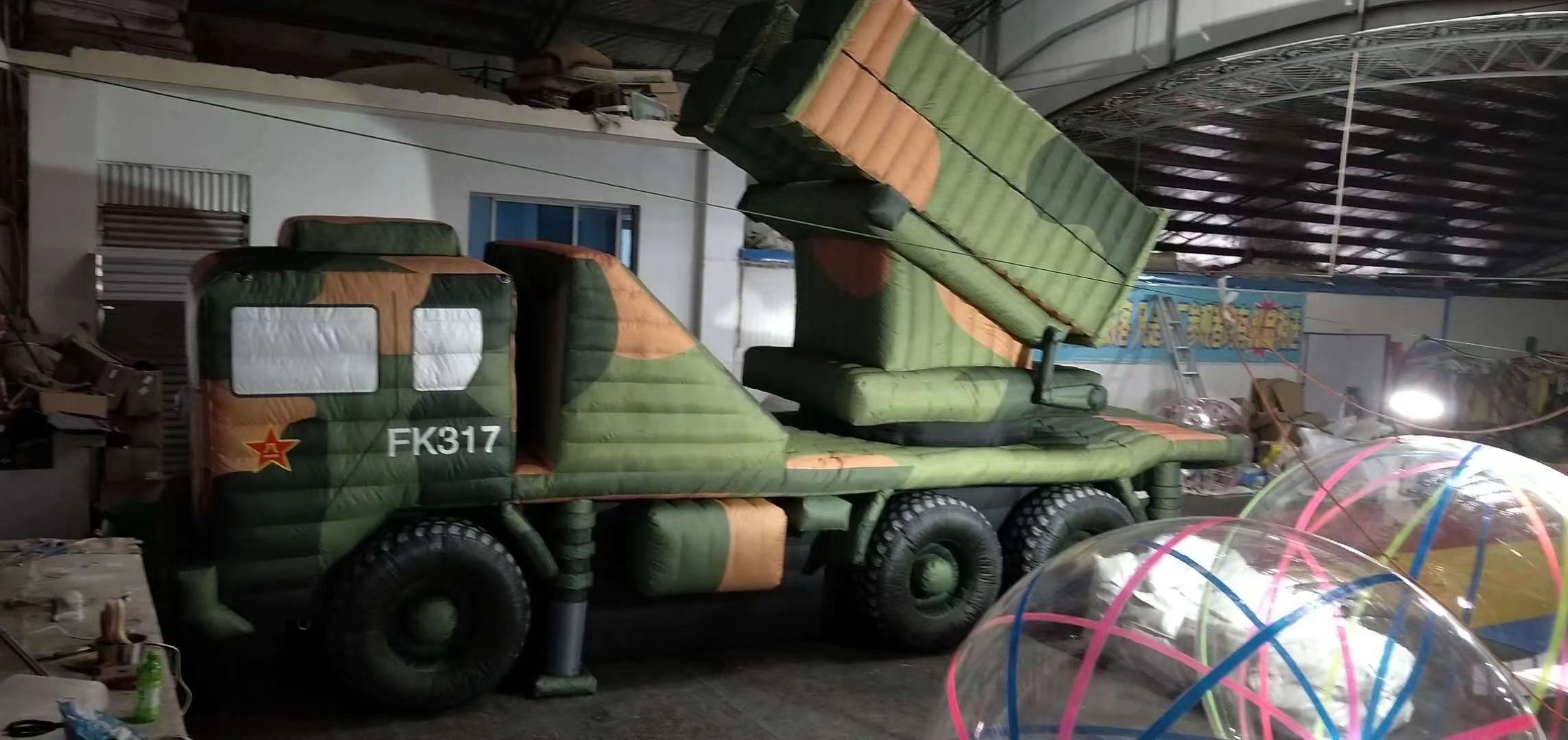北京实战训练必备！充气导弹车模型现货供应